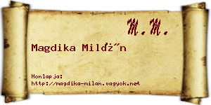 Magdika Milán névjegykártya